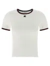 Courrèges White Signature Contrast T-shirt In White