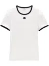 Courrèges Courreges Women Cotton T-shirt With Contrasting Profiles