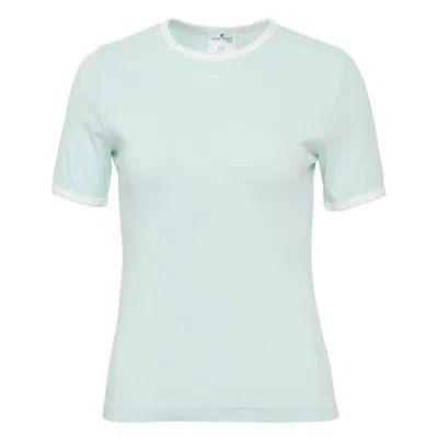 Courrèges Signature Contrast T-shirt In Blue