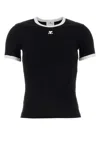 Courrèges Signature Contrast Cotton T-shirt