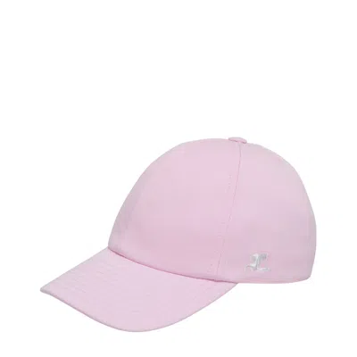 Courrèges Signature Cotton Cap In Pink