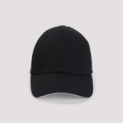Courrèges Signature Cotton Cap In Black