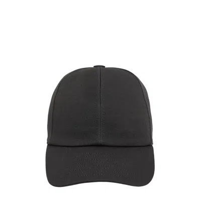 Courrèges Signature Cotton Cap In Black
