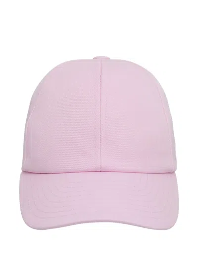 Courrèges Signature Cotton Cap In Pink