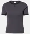 Courrèges Buckle Contrast T-shirt In Blue