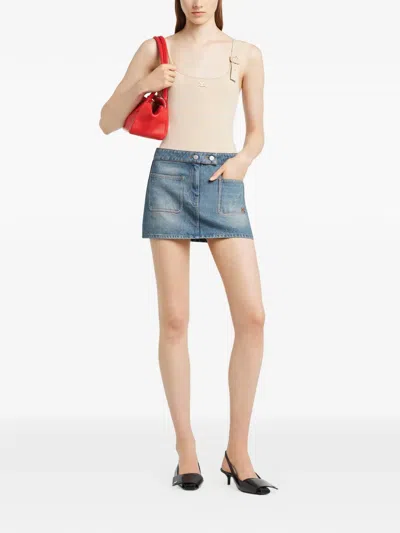 Courrèges Signature Denim Mini Skirt