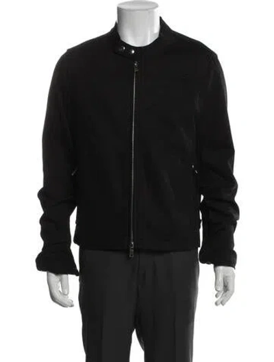 Pre-owned Courrèges Signature Logo Bomber Jacket In Black