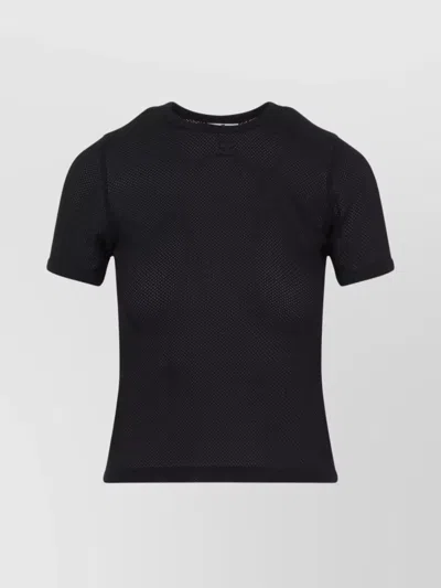 COURRÈGES SIGNATURE MESH CONTRAST T-SHIRT