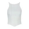 Courrèges Signature Pointy T-shirt In White