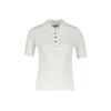 Courrèges Iconic Rib-knit Polo Shirt In White