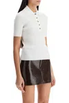 Courrèges Iconic Rib-knit Polo Shirt