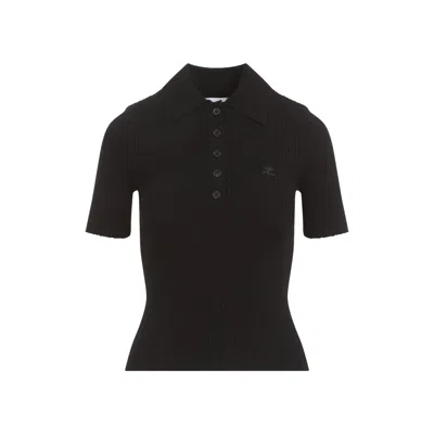 Courrèges Courregès Signature Polo In Black