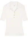 Courrèges Off White Logo-embroidered Ribbed Jumper In White