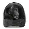 Courrèges Glossy Black Baseball Cap With Structured Silhouette In Black