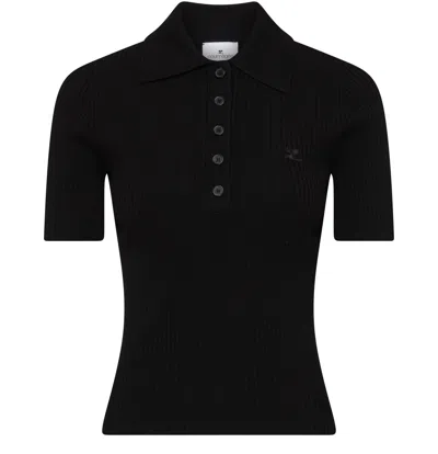COURRÈGES SIGNATURE RIB KNIT POLO