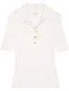 Courrèges Off White Logo-embroidered Ribbed Jumper In White
