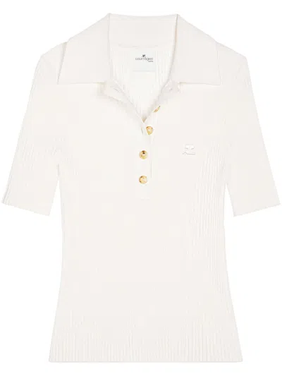 COURRÈGES SIGNATURE RIB KNIT POLO