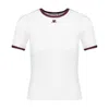 Courrèges Contrast Trim Logo T-shirt In White
