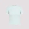 Courrèges Short Sleeve Crew Neck T-shirt Design In Green