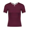 Courrèges Courreges Women Cotton T-shirt With Contrasting Trim In Brown