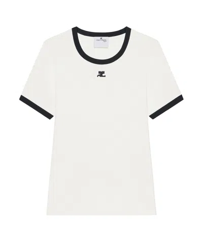 COURRÈGES COURRÈGES HERITAGE CONTRASTED TRIM T-SHIRT
