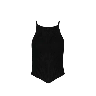 COURRÈGES SIGNATURE TOP - COTTON - BLACK