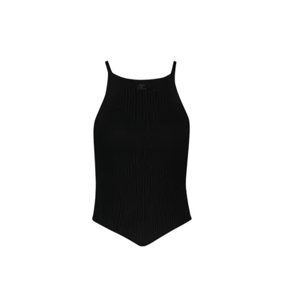COURRÈGES COURRÈGES SIGNATURE TOP - COTTON - BLACK