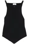Courrèges Embellished Ribbed-knit Tank In Black
