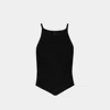 Courrèges Courreges "ribbed Knit Holistic Top In Black