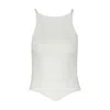 Courrèges Courreges White Viscose Blend Tank Top In White