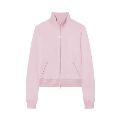 Pre-owned Courrèges Signature Tracksuit Jacket 'light Pink' | Women's Size L