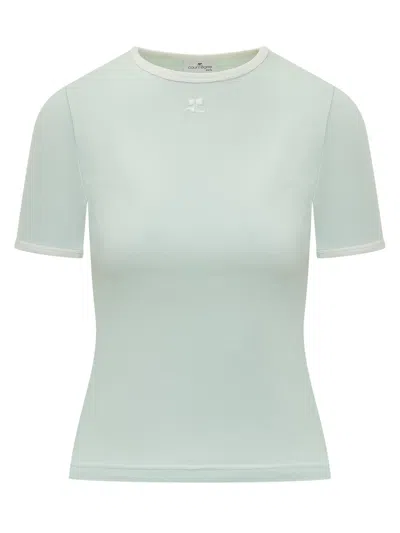 Courrèges Courreges Signature T-shirt In Blue