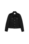 Courrèges Black Topstitched Denim Trucker Jacket