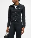 Courrèges Twill Trucker Jacket In Black