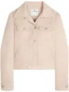 Courrèges Signature Twill Trucker Jacket Clothing In Neutral