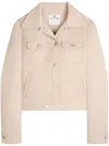 Courrèges Signature Twill Trucker Jacket Clothing In Beige