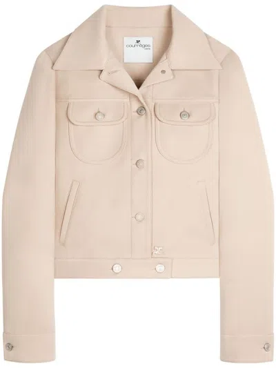 COURRÈGES COURRÈGES SIGNATURE TWILL TRUCKER JACKET CLOTHING