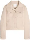 Courrèges Signature Twill Trucker Jacket Clothing In Beige