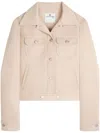 Courrèges Courregès Trucker Jacket Signature Twill In Neutral