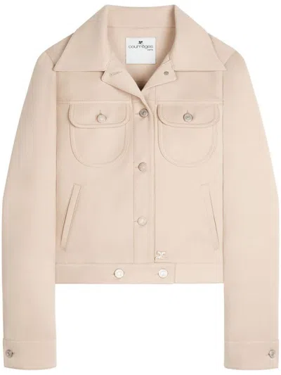 COURRÈGES COURRÈGES SIGNATURE TWILL TRUCKER JACKET CLOTHING