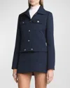 Courrèges Trucker Button-fastening Twill Jacket In Sand