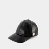 Courrèges Signature Vinyl Hat - Courrã¨ges - Black - Cotton In Black