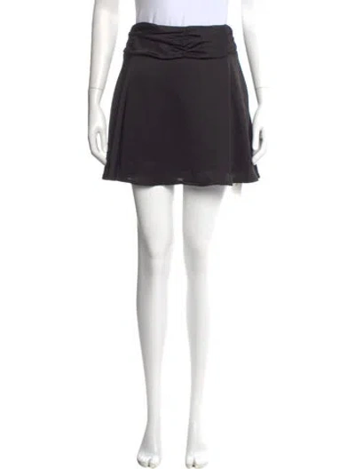 Pre-owned Courrèges Silk Mini Skirt In Black