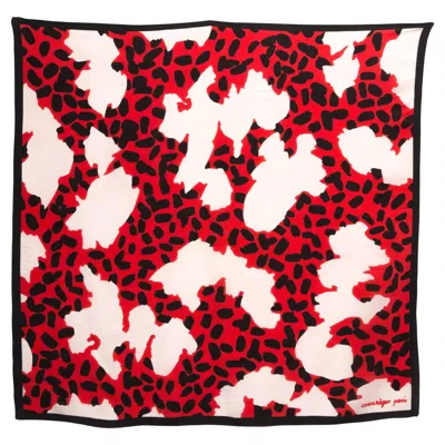 Pre-owned Courrèges Courreges Silk Scarf 1970s In Red