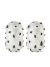 Courrèges Infinity Flecked Earrings In Silver