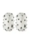 Courrèges Silver And Black 'infinity' Earrings