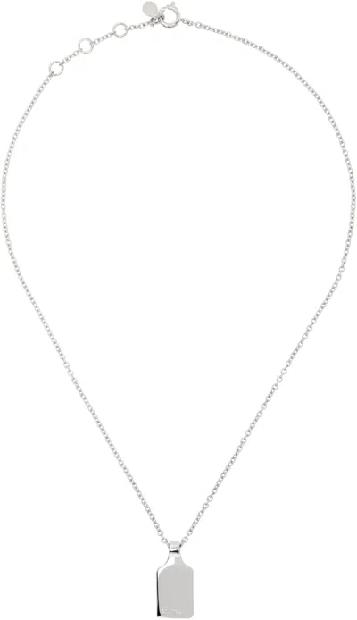 Courrèges Silver Little Charm Necklace In 9000 Silver