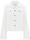 Courrèges Single-breasted Twill Jacket In White