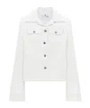 Courrèges Single-breasted Twill Jacket In White