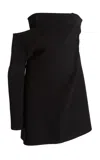 Courrèges Single-sleeve Strapless Dress In Black